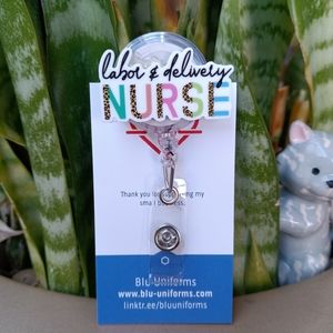 Labor and delivery badge reel holder